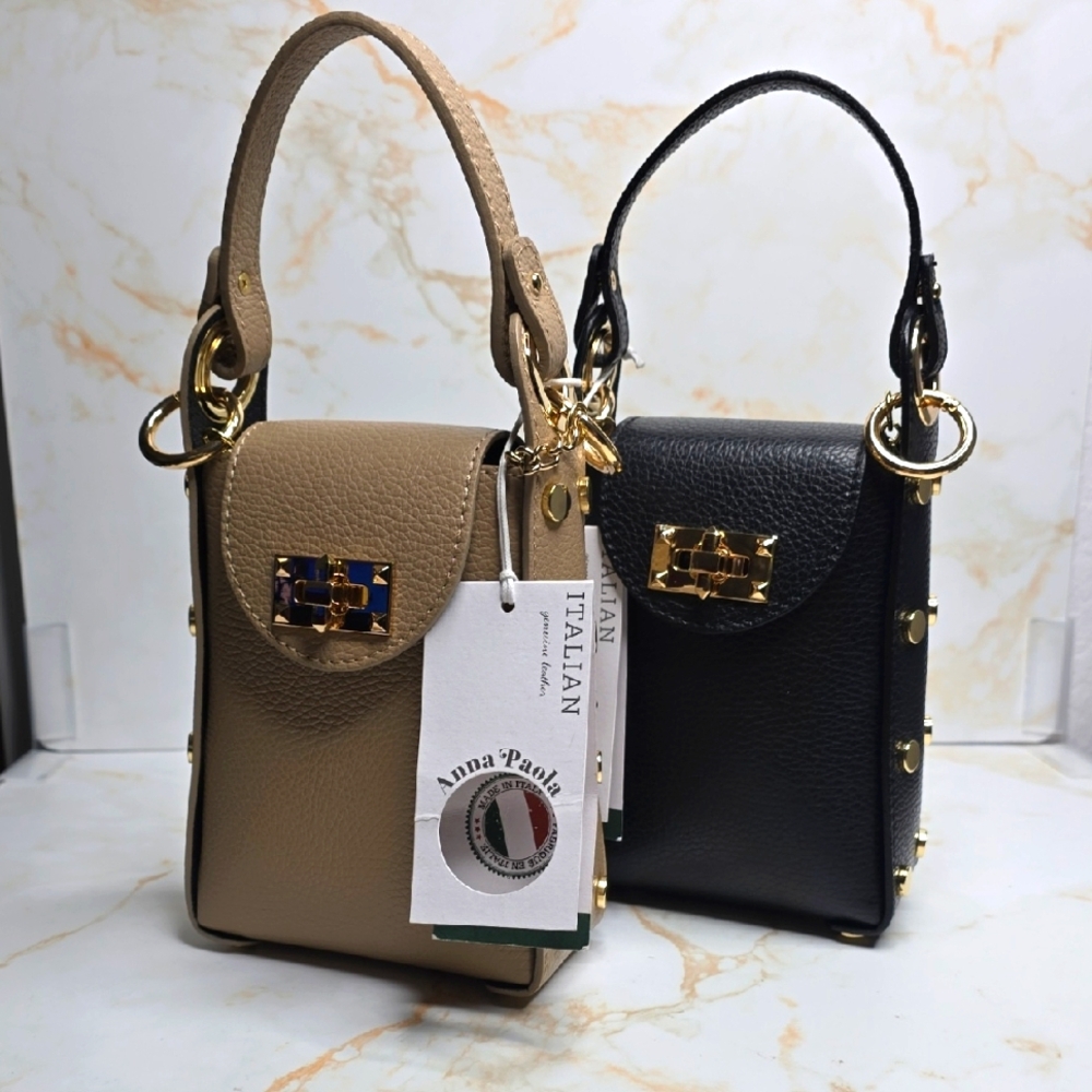 Anna Paola Made In Italy Leather Crossbody Bags Bundle New